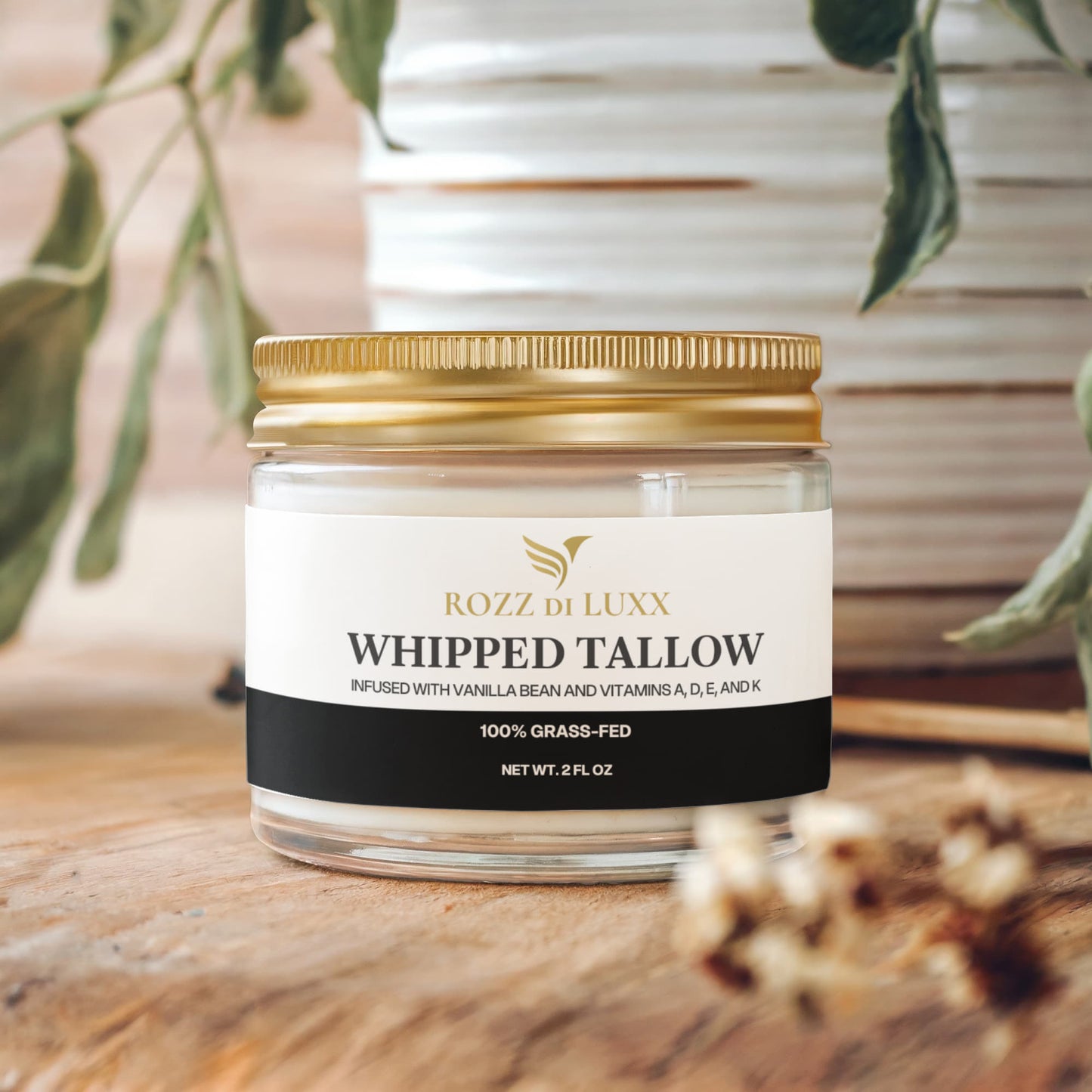 Whipped Grass-Fed Tallow Balm with Vanilla Bean