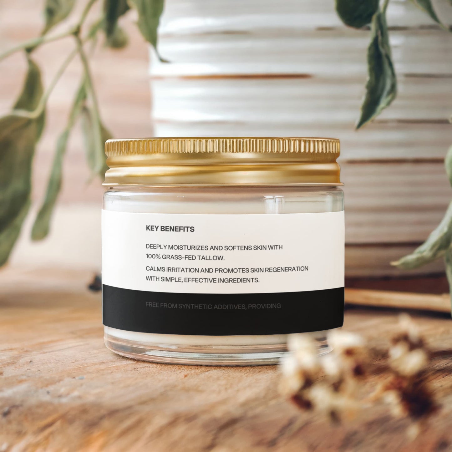 Whipped Grass-Fed Tallow Balm with Vanilla Bean
