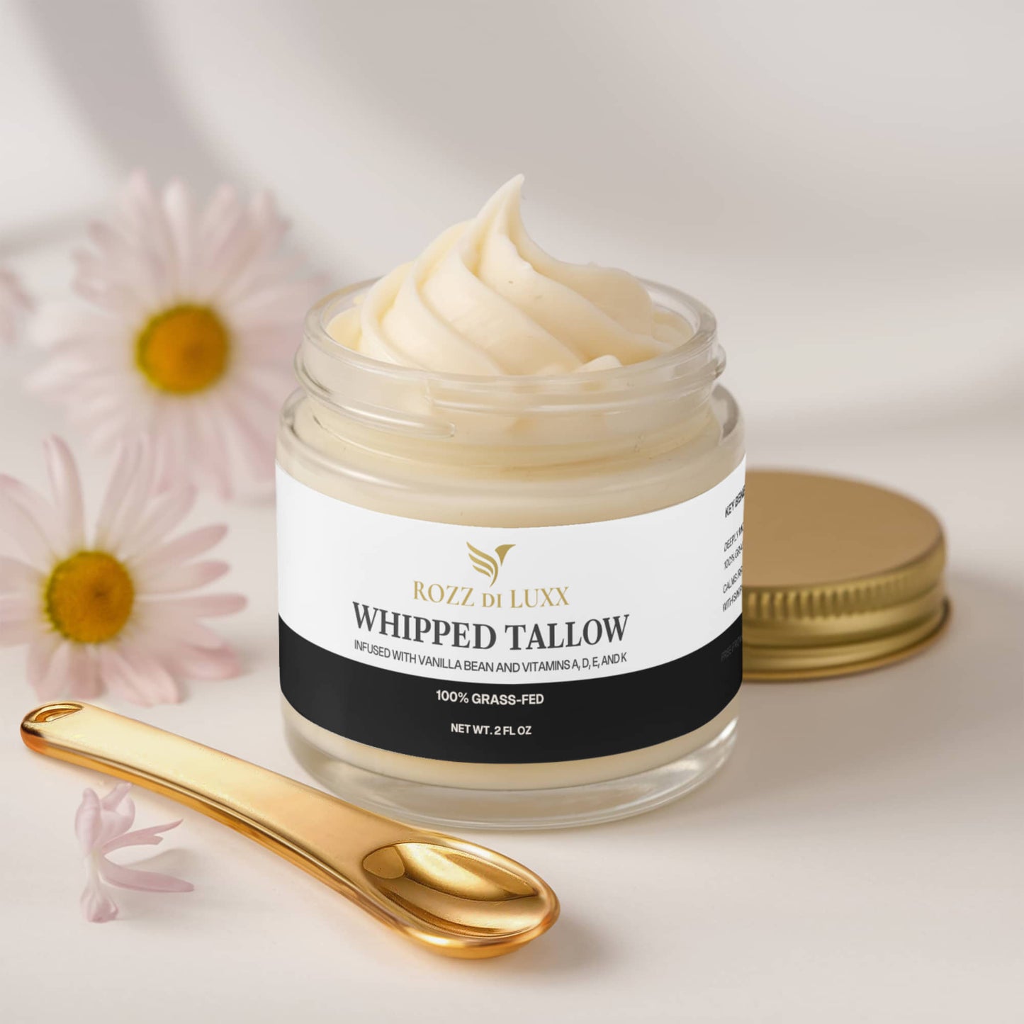 Whipped Grass-Fed Tallow Balm with Vanilla Bean