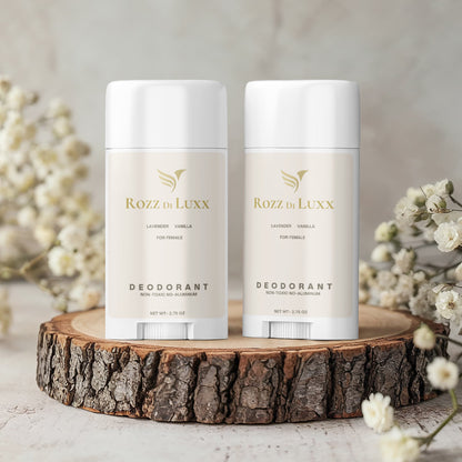 2 Pack Non-toxic Natural Deodorant, Aluminum-Free for Women