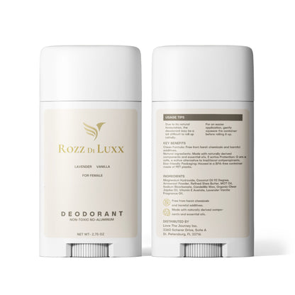 2 Pack Non-toxic Natural Deodorant, Aluminum-Free for Women